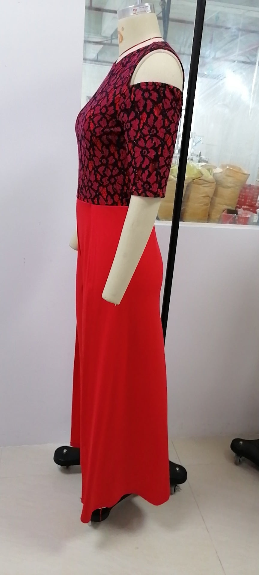 Hot Selling European And American Sexy Fashion Lace Stitching Dress