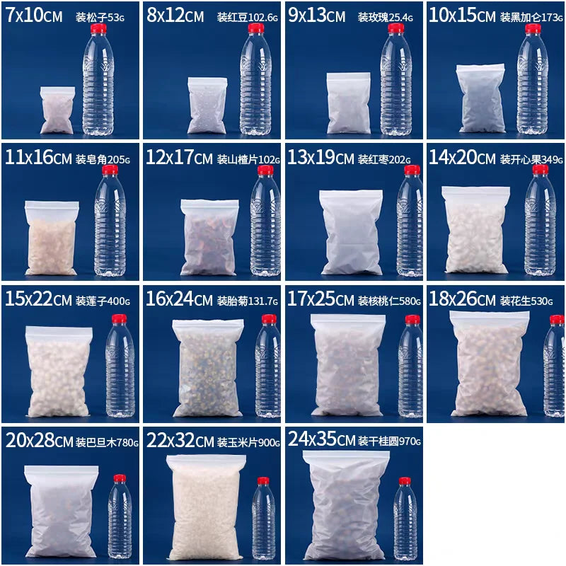 50Pcs 100% Biodegradable Full Bio Self-Sealing Bags - Food-Grade Plastic for Small Sealing Packaging - Eco-Friendly & Leakproof