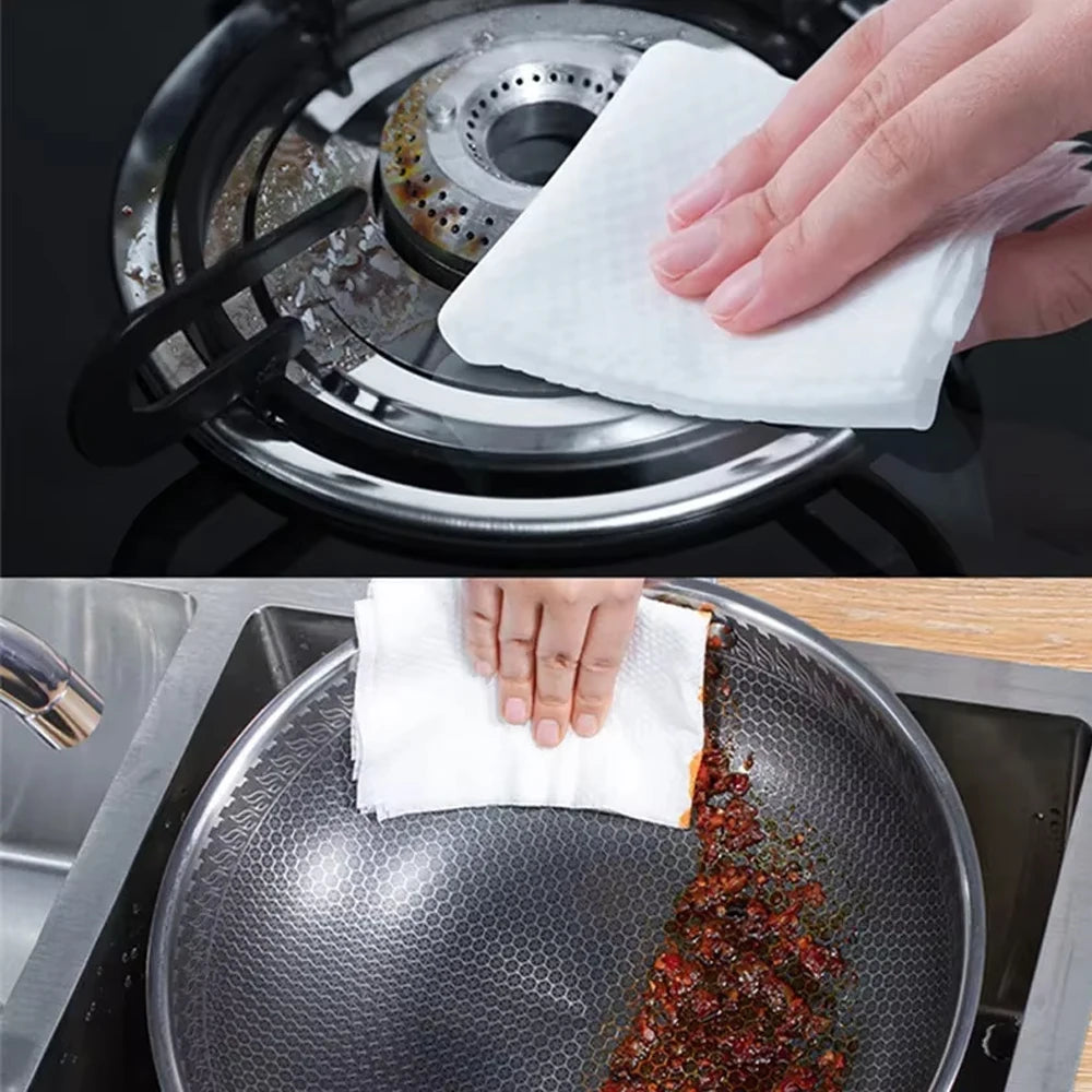 New Kitchen Wipes To Remove Oil and Dirt Household Cleaning Hood Special One Wipe Clean Wet Paper Towels Disposable Facial Wipes