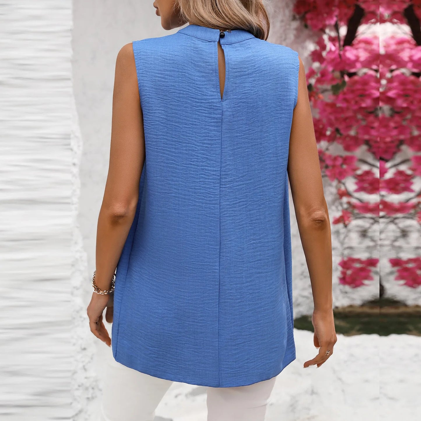 2024 new Sleeveless Shirt For Women Vintage Fashion Casual Loose Irregular Hem Tops personality Shirts ropa de mujer ofertas