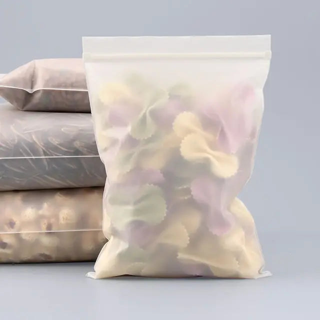 50Pcs 100% Biodegradable Full Bio Self-Sealing Bags - Food-Grade Plastic for Small Sealing Packaging - Eco-Friendly & Leakproof