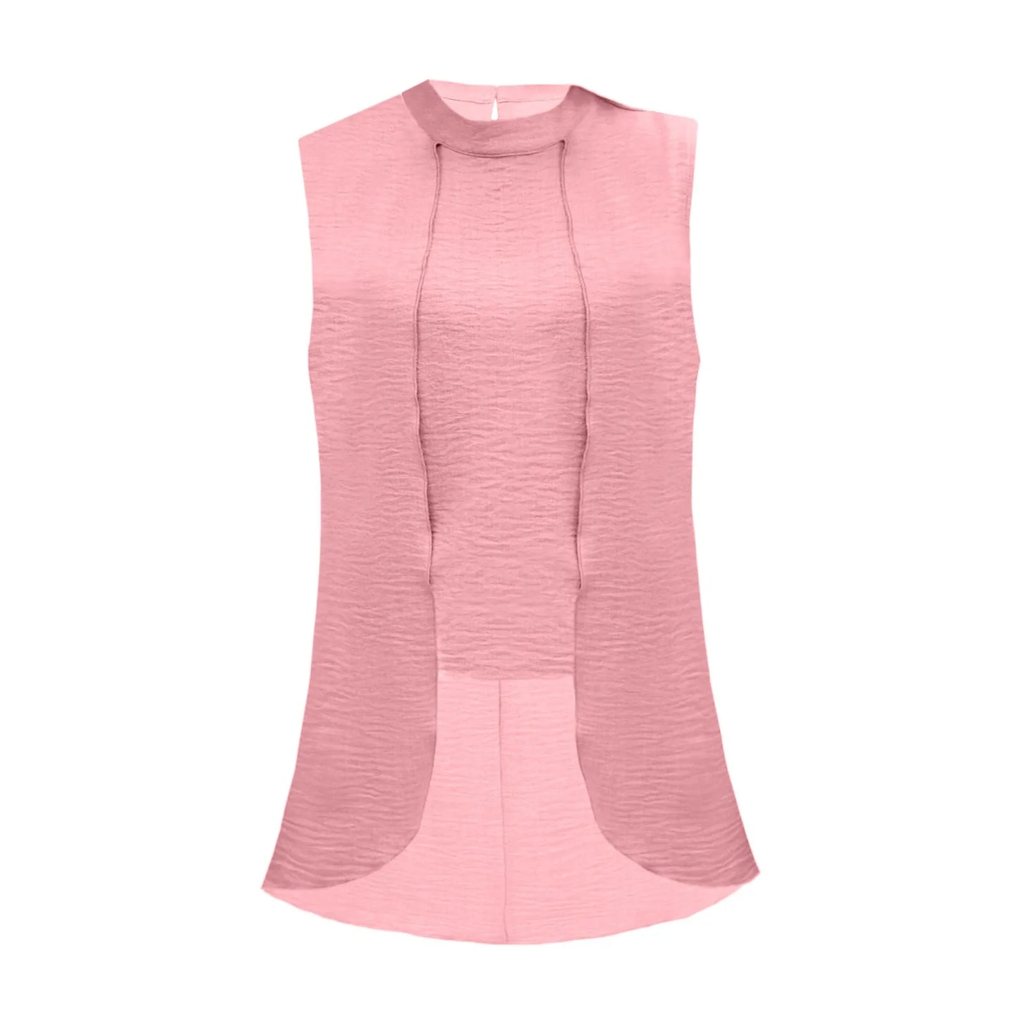 2024 new Sleeveless Shirt For Women Vintage Fashion Casual Loose Irregular Hem Tops personality Shirts ropa de mujer ofertas