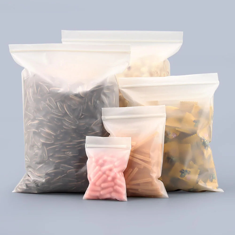 50Pcs 100% Biodegradable Full Bio Self-Sealing Bags - Food-Grade Plastic for Small Sealing Packaging - Eco-Friendly & Leakproof