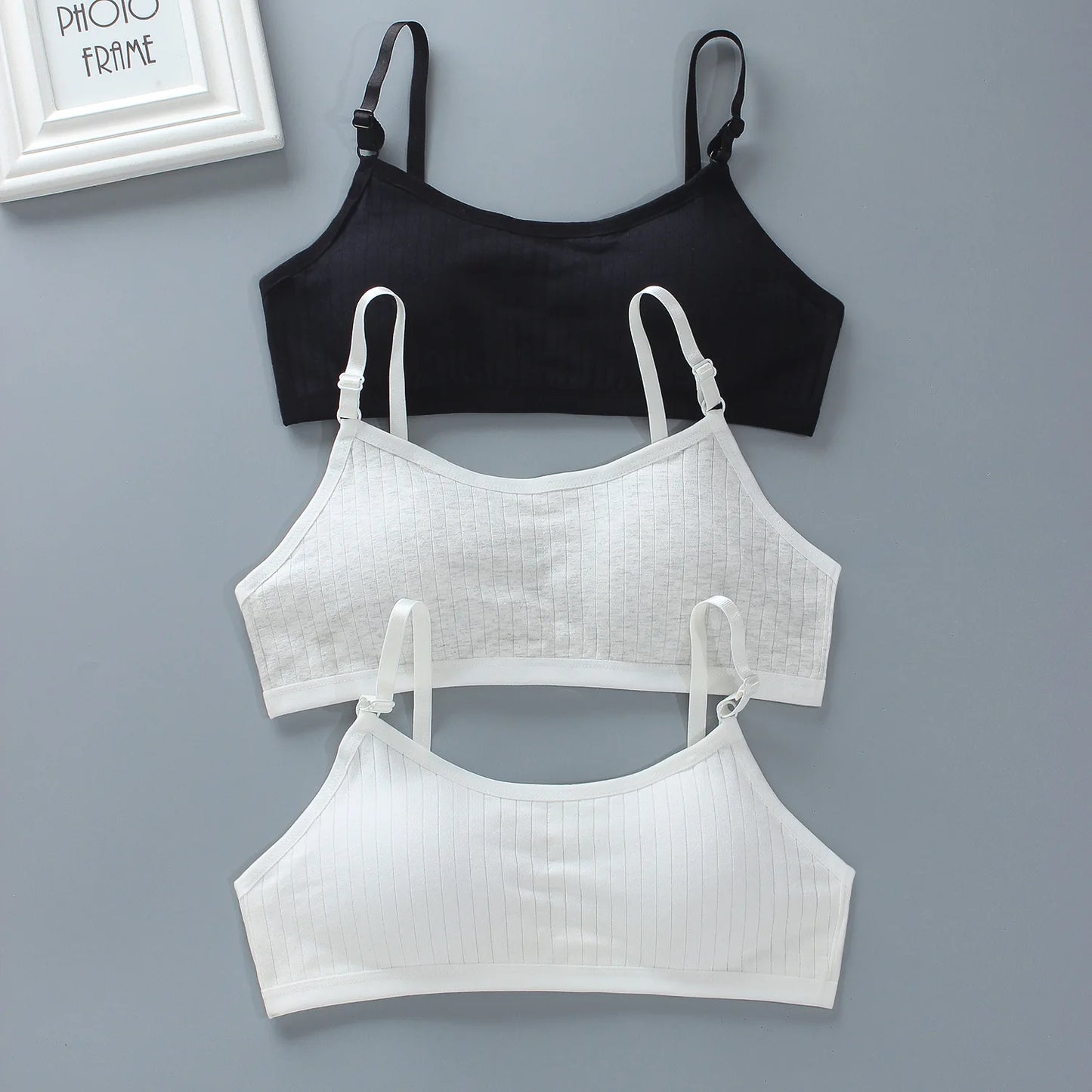 4pcs/Lot Teenage Girls Training Bras Seamless Middle High School Students Vest Bra Kids Children Back Buckle Bra Teens Underwear