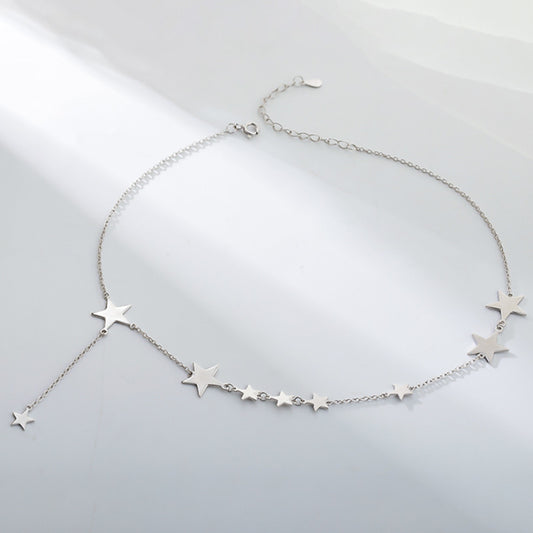 Star necklace female short clavicle necklace
