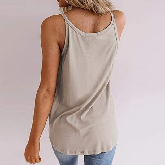 Sling Solid Color Sleeveless Ladies Vest
