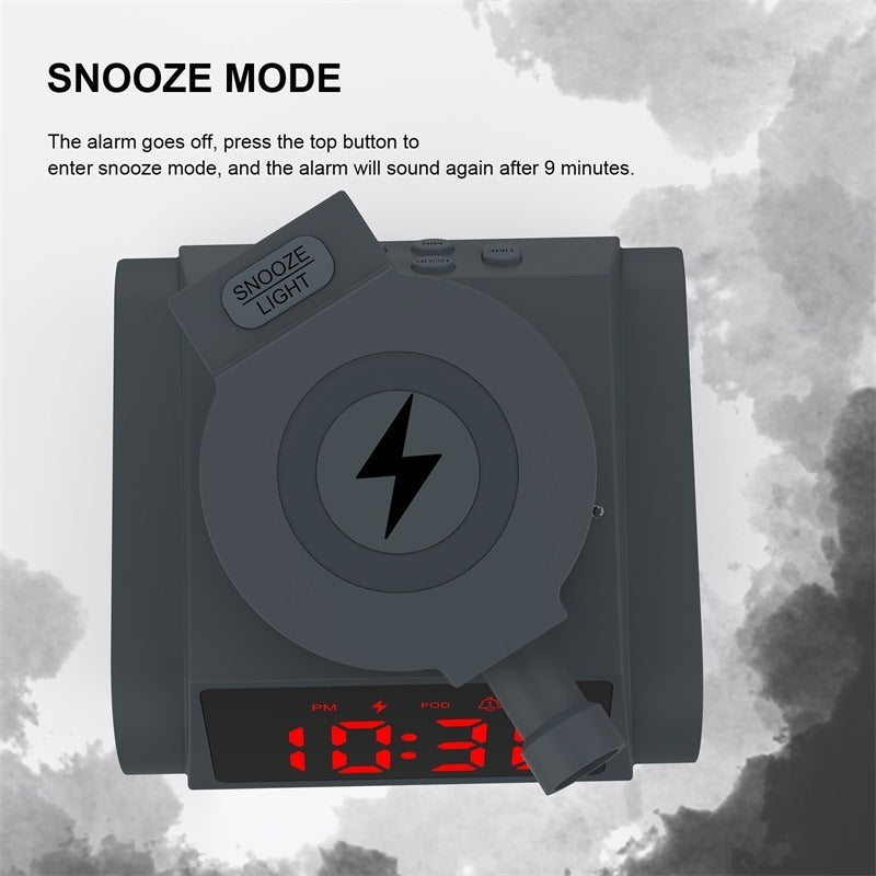 Novel Design Tank LED Clock Light Wireless Charging Tank Car Toy Clock For Kids