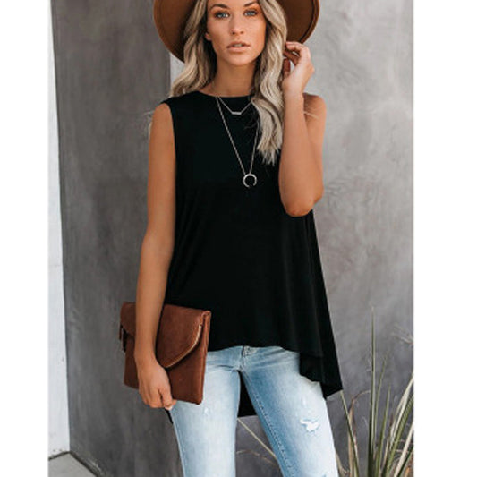 Sleeveless round neckline ladies jacket