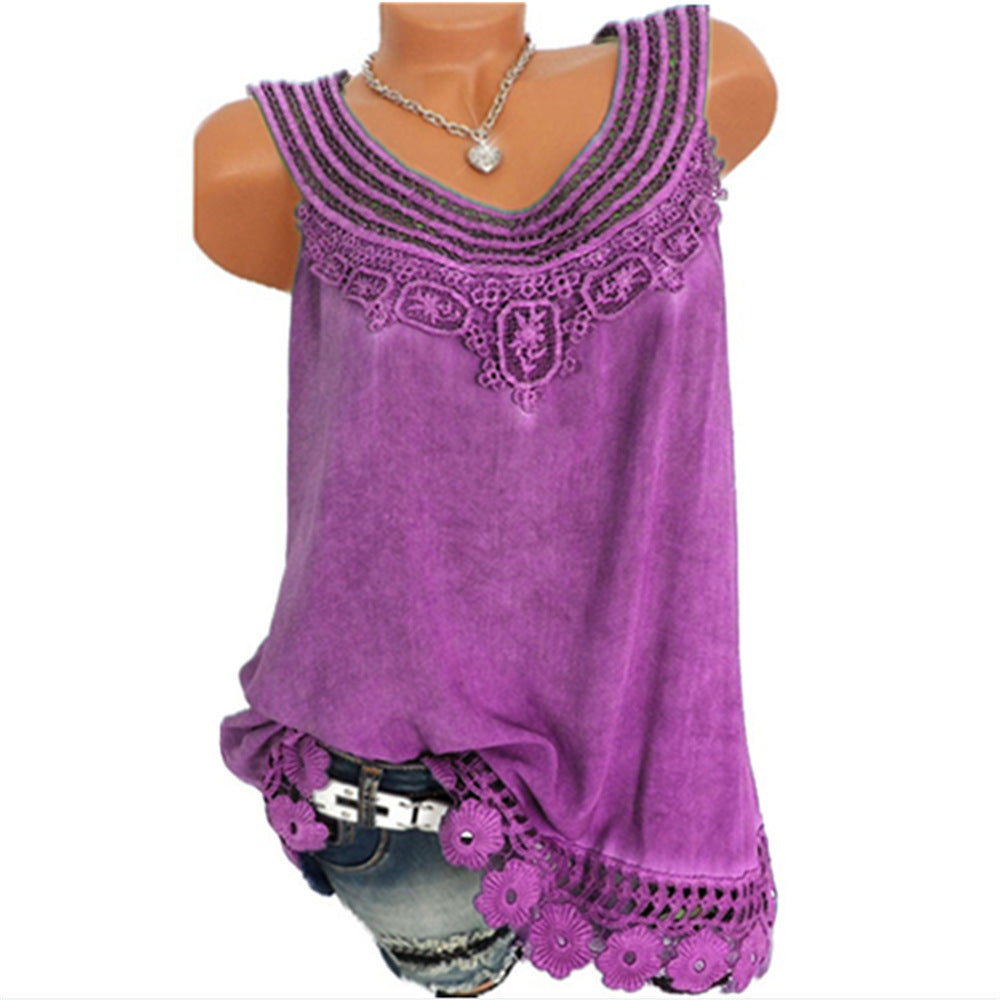 Sleeveless solid color ladies vest
