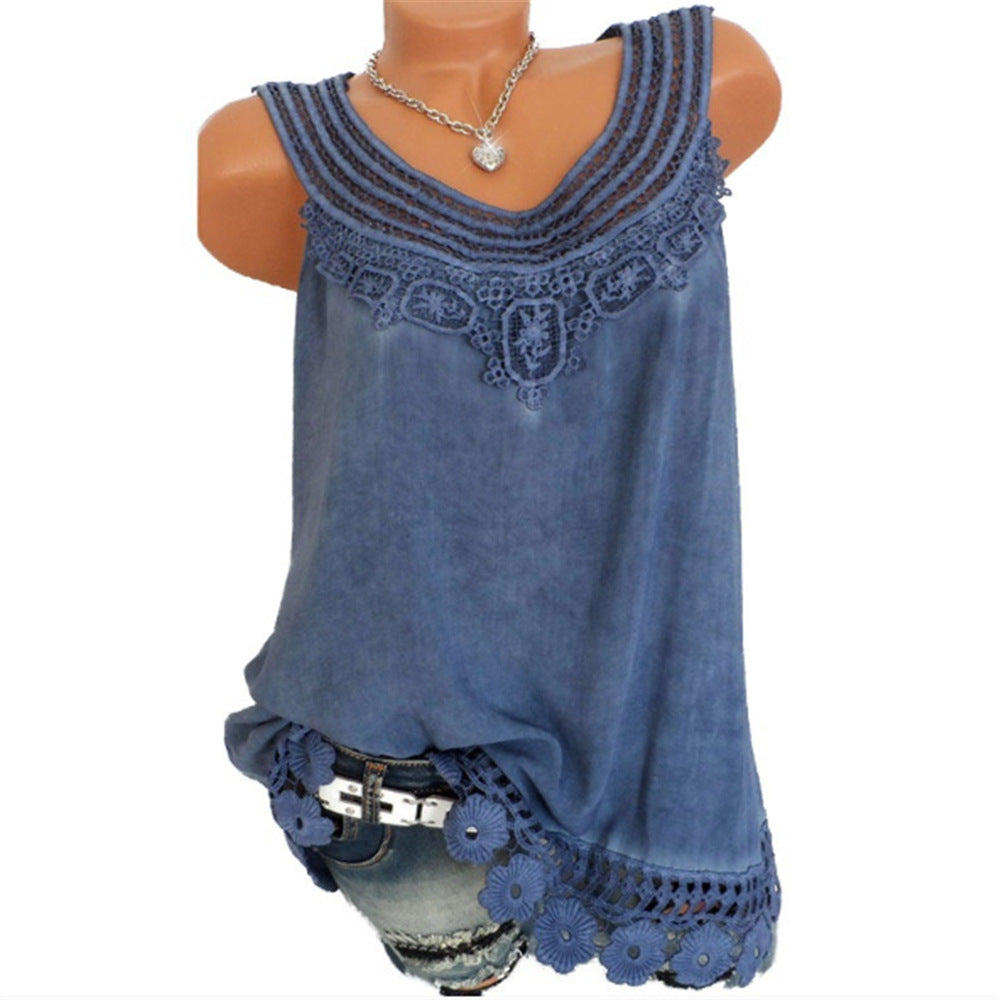Sleeveless solid color ladies vest