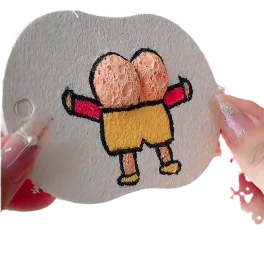 Foam Texture Painting DIY Handmade Painting Wooden Paddle Sponge Pinch Paper Children's Toy Drawing Material