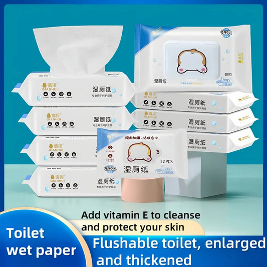 80 pieces/pack, wet toilet paper, for men and women to clean their private parts, wipe their buttocks, antibacterial toilet wet。
