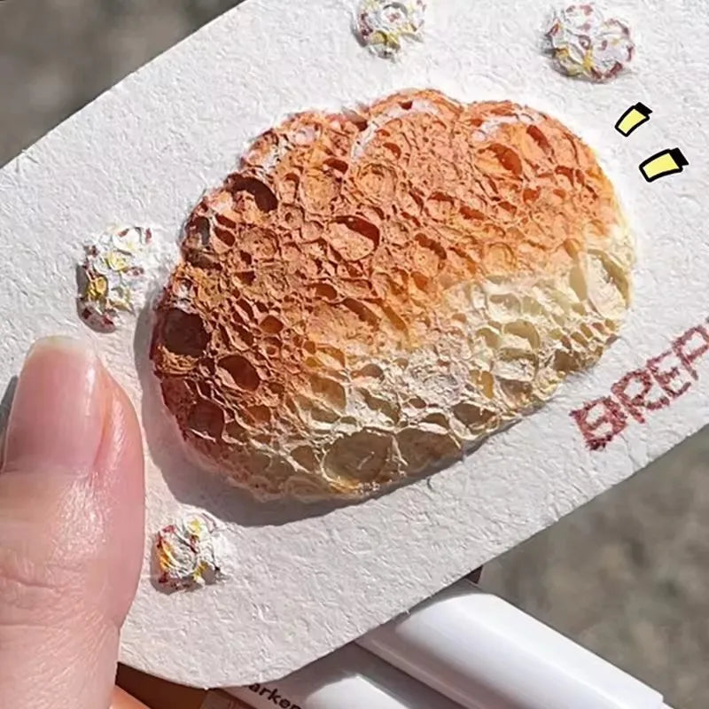 26/36Pcs 3D Drawing Magic Canvas Sponge with Water Brush DIY Art Foam Texture Painting Paper Kids Birthday Party Christmas Gifts