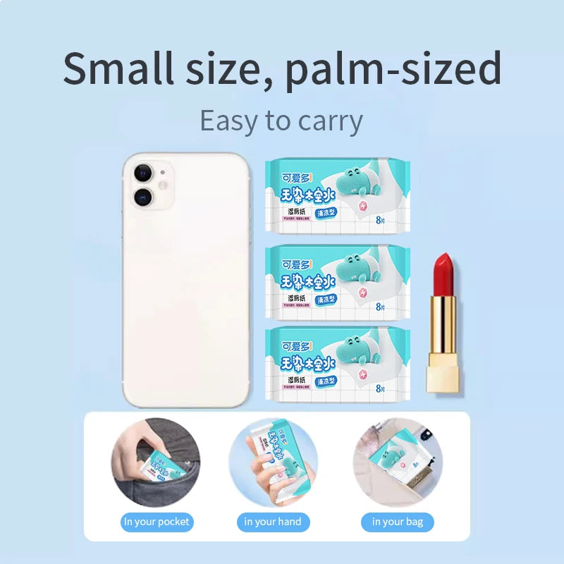 Flushable Wet Wipes for Toilet Use - 64 Sheets, Biodegradable & Unscented,Sensitive Skin Safe