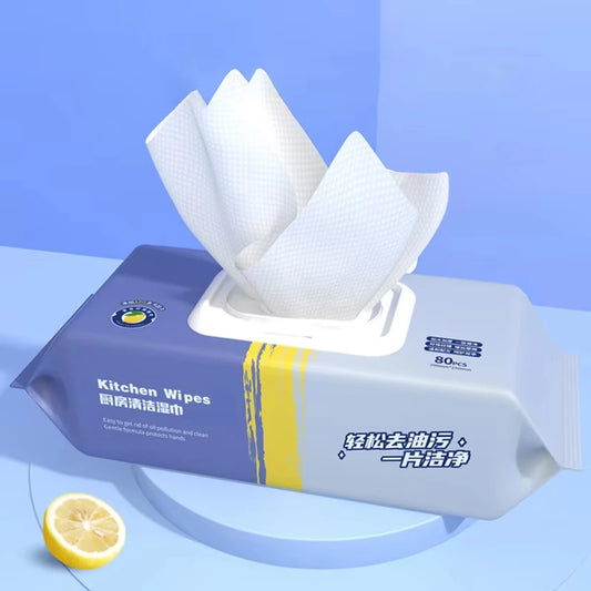 New Kitchen Wipes To Remove Oil and Dirt Household Cleaning Hood Special One Wipe Clean Wet Paper Towels Disposable Facial Wipes