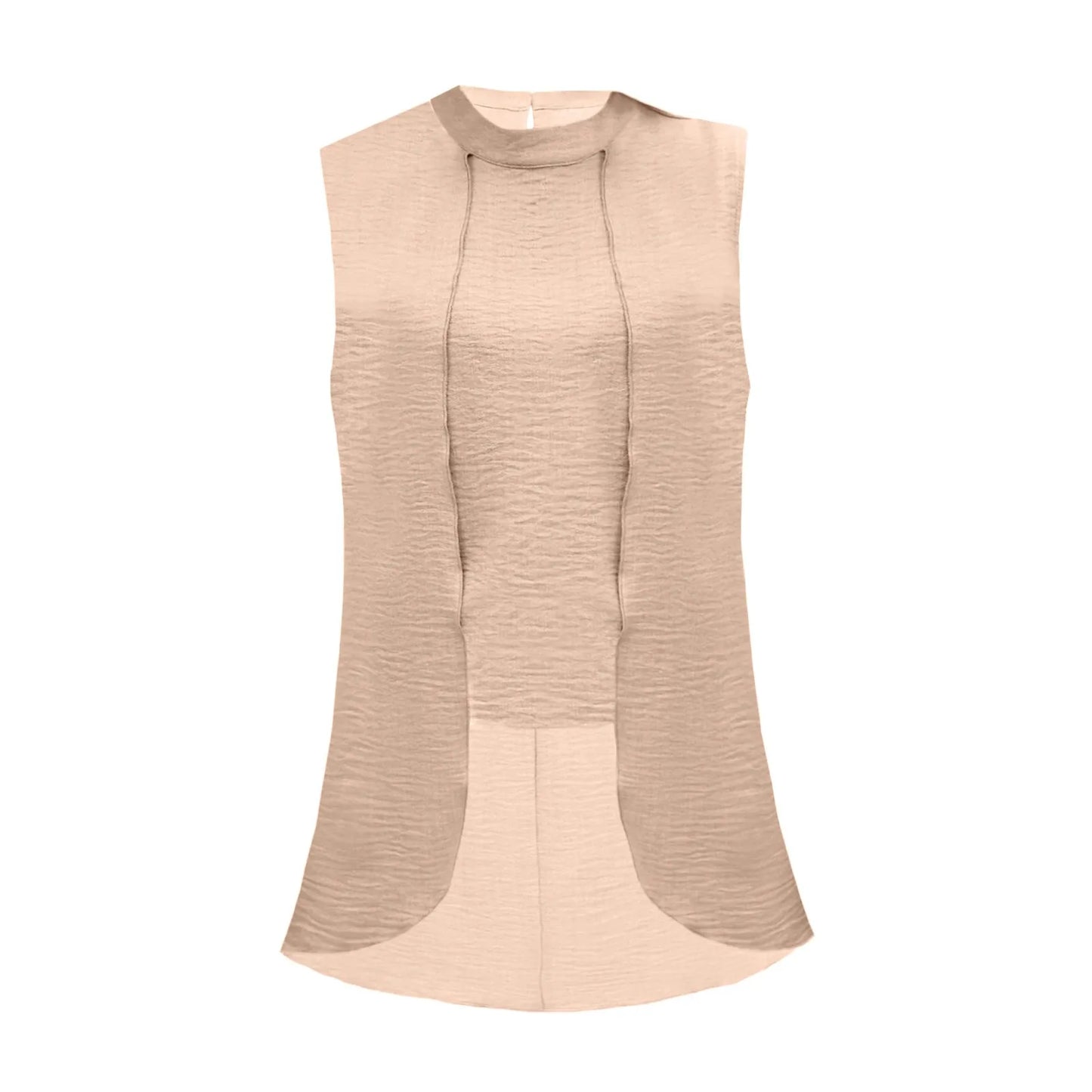 2024 new Sleeveless Shirt For Women Vintage Fashion Casual Loose Irregular Hem Tops personality Shirts ropa de mujer ofertas