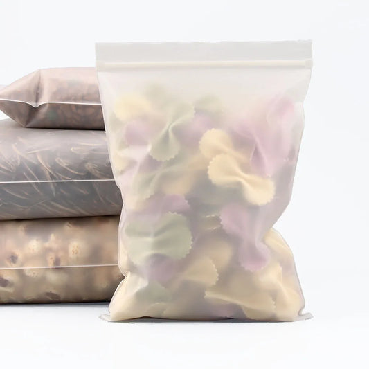 50Pcs 100% Biodegradable Full Bio Self-Sealing Bags - Food-Grade Plastic for Small Sealing Packaging - Eco-Friendly & Leakproof