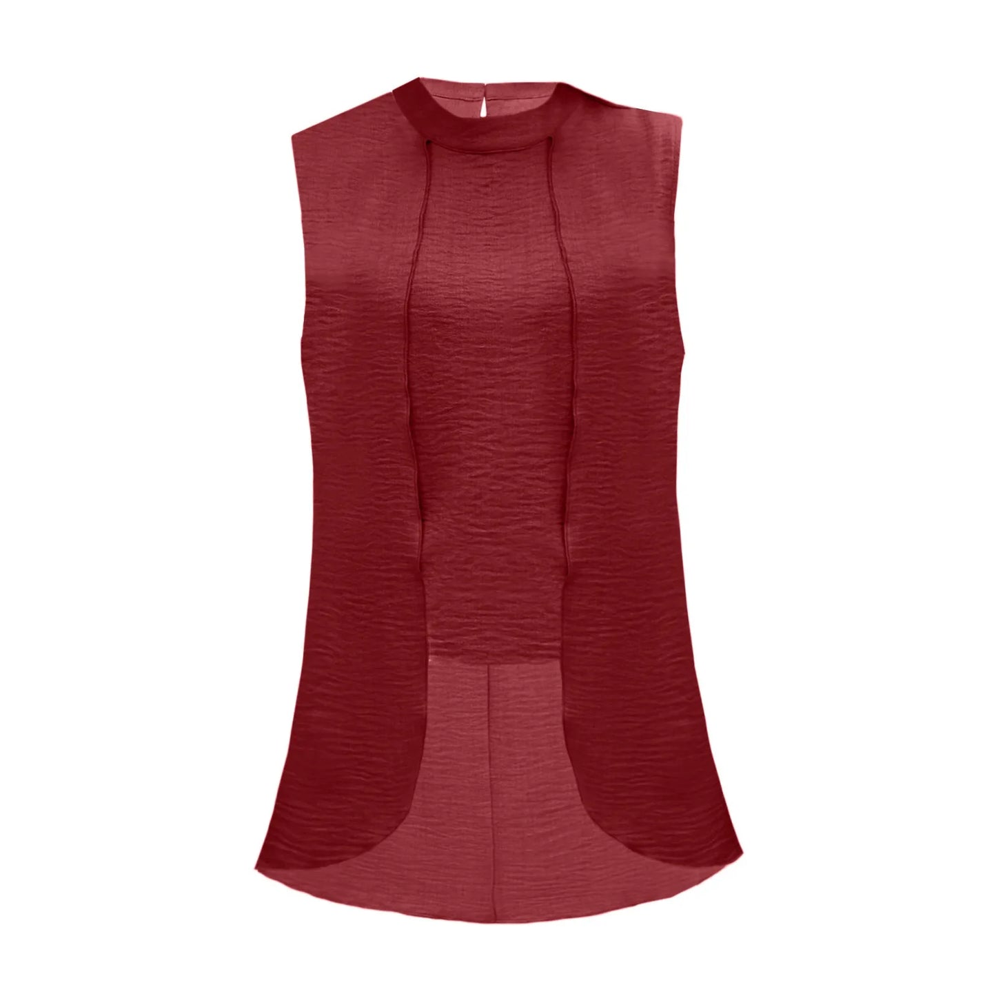 2024 new Sleeveless Shirt For Women Vintage Fashion Casual Loose Irregular Hem Tops personality Shirts ropa de mujer ofertas