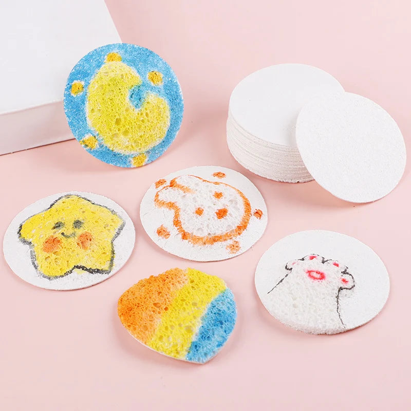 26/36Pcs 3D Drawing Magic Canvas Sponge with Water Brush DIY Art Foam Texture Painting Paper Kids Birthday Party Christmas Gifts