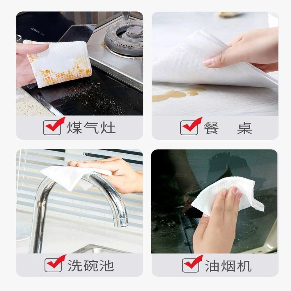 New Kitchen Wipes To Remove Oil and Dirt Household Cleaning Hood Special One Wipe Clean Wet Paper Towels Disposable Facial Wipes