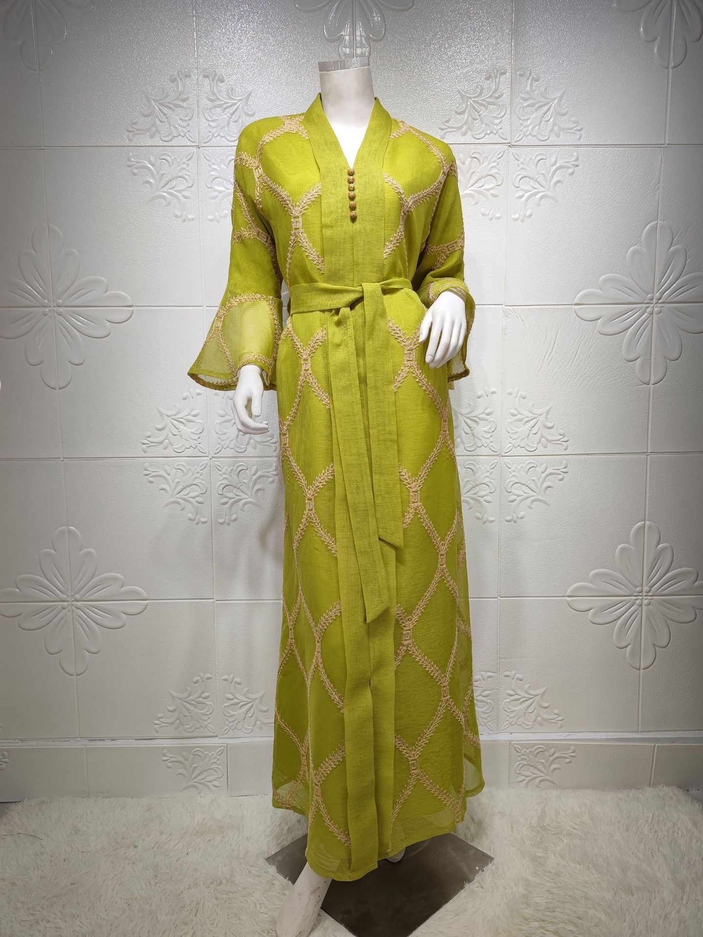 Middle East Muslim Temperament Gauze Dress